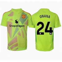 Fotballdrakt Herre Manchester United Andre Onana #24 Keeper Bortedrakt 2024-25 Kortermet